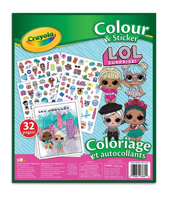 CRAYOLA - COLORING AND STICKERS - L.O.L SURPRISE