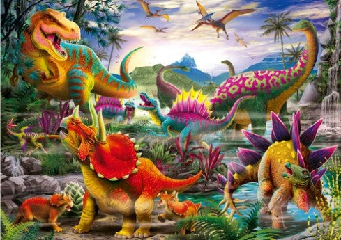 RAVENSBURGER JIGSAW PUZZLE 35 PIECES - COLORFUL DINOSAURS #05160