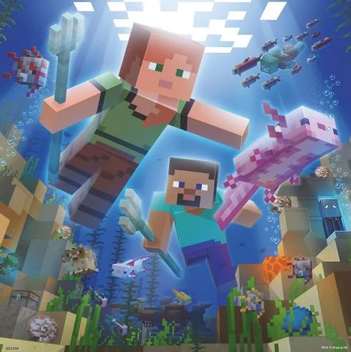 RAVENSBURGER JIGSAW PUZZLE 3 X 49 PIECES - MINECRAFT BIOMES #05621