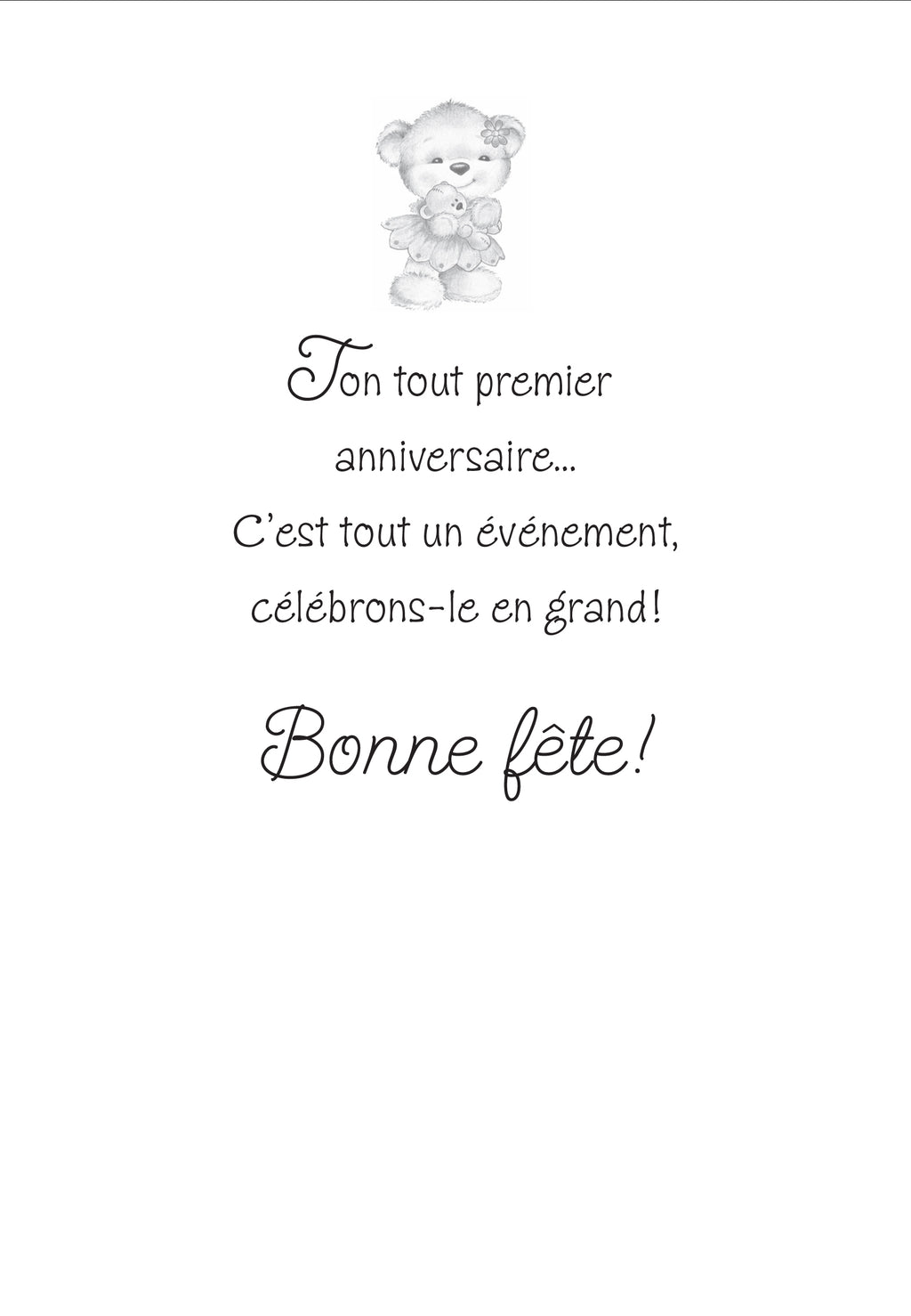 1 AN - CHÈRE PETITE... TU AS 1 AN AUJOURD'HUI! - DE MILLBROOK