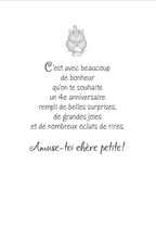 4 ANS - CARTE D'ANNIVERSAIRE - DE MILLBROOK