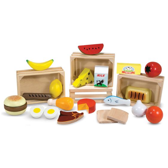 MELISSA AND DOUG - WOODEN FOOD SET