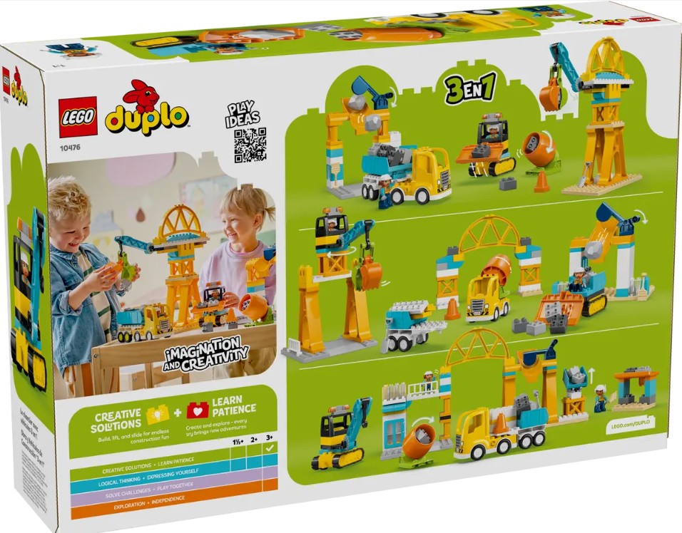LEGO DUPLO - LE CHANTIER AVEC VÉHICULES 3 EN 1 #10476