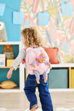 COROLLE - SAC À DOS PORTE-POUPON PELUCHE ROSE 12" (30CM)