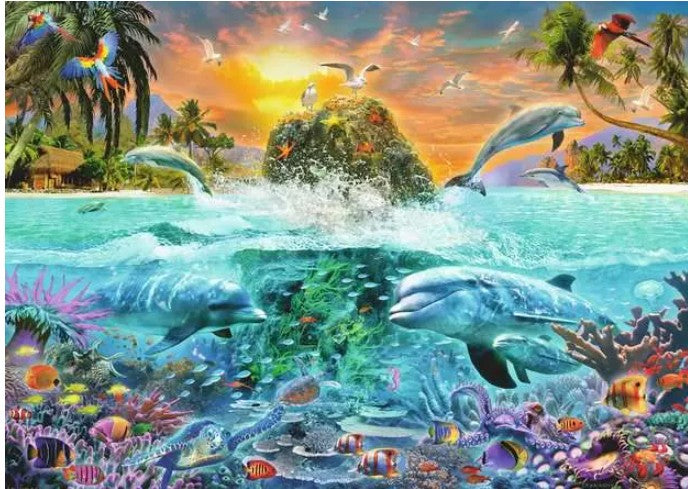 RAVENSBURGER JIGSAW PUZZLE 1000 PIECES - THE UNDERWATER ISLAND #12000887