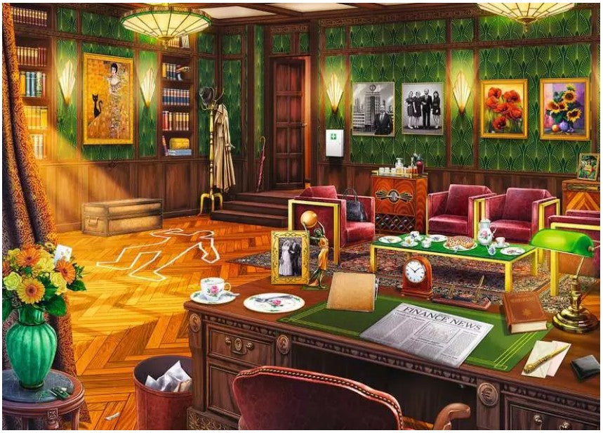 RAVENSBURGER JIGSAW PUZZLE 408 PIECES - MYSTERY PUZZLE - A DEADLY BIRTHDAY #12001185