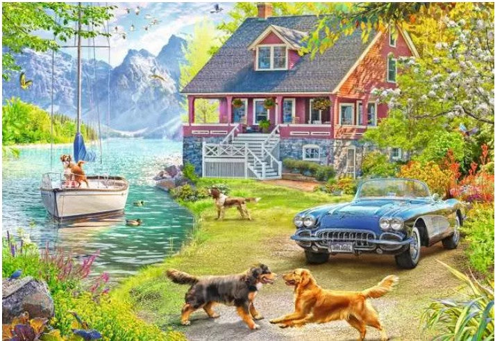 RAVENSBURGER JIGSAW PUZZLE 200 PIECES XL - LAKESIDE SUMMER HOUSE #12001370