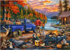 RAVENSBURGER JIGSAW PUZZLE 300 PIECES - LARGE PIECES - SUNSET LAKE #12001838