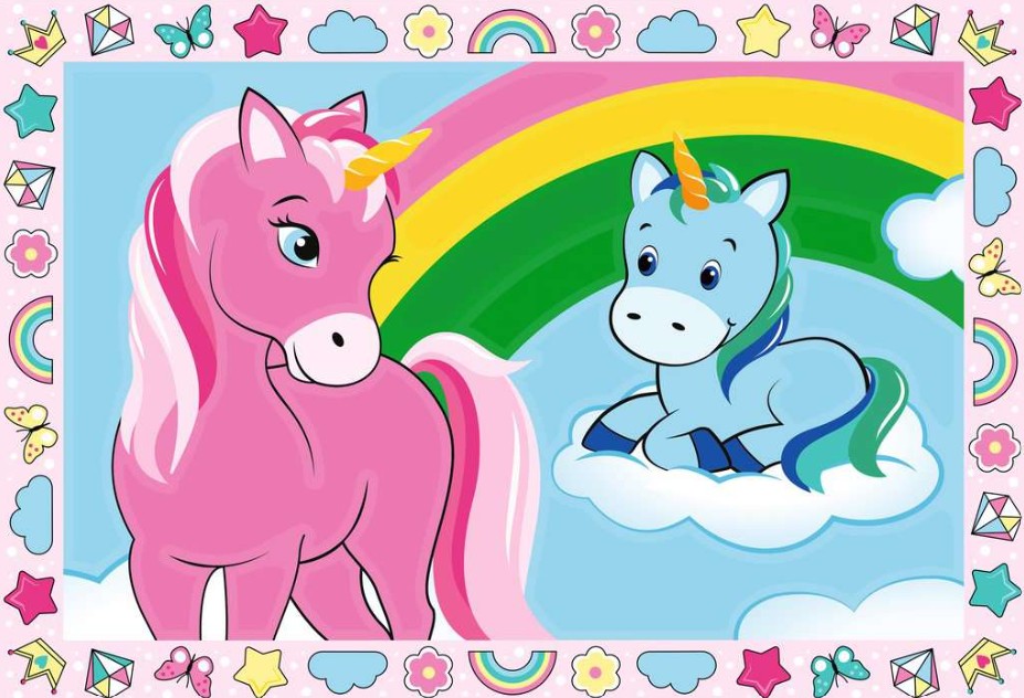PEINTURE À NUMÉROS CREART RAVENSBURGER (2 IMAGES) - LICORNE - 11" X 13"