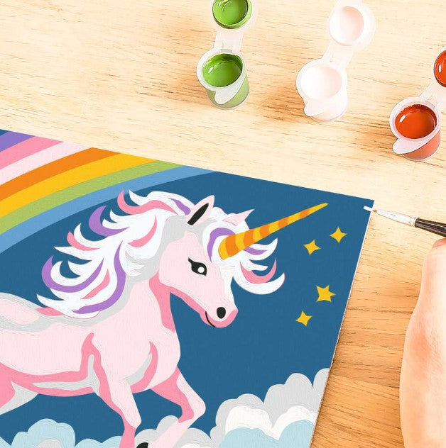 PEINTURE À NUMÉROS CREART RAVENSBURGER - LICORNE ROSE (NÉON) 18 X 24 CM