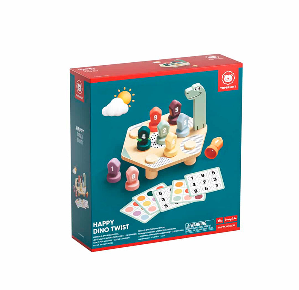 TOP BRIGHT - DINO TWIST - COULEURS ET CHIFFRES (MONTESSORI)