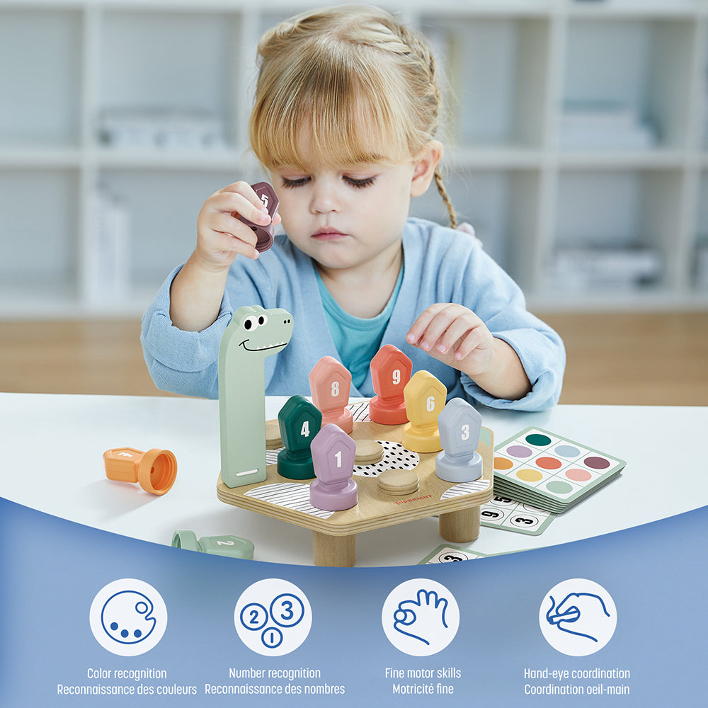 TOP BRIGHT - DINO TWIST - COULEURS ET CHIFFRES (MONTESSORI)