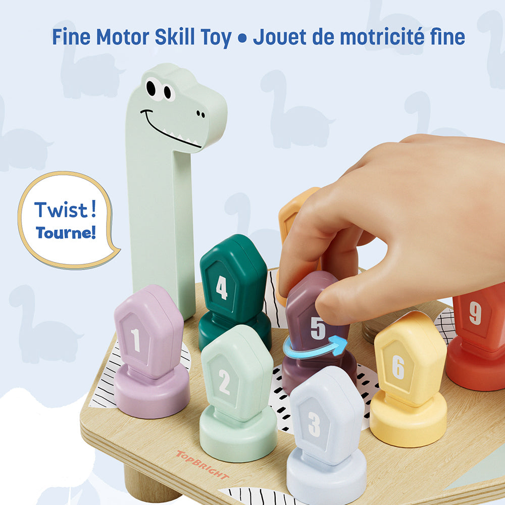 TOP BRIGHT - DINO TWIST - COULEURS ET CHIFFRES (MONTESSORI)