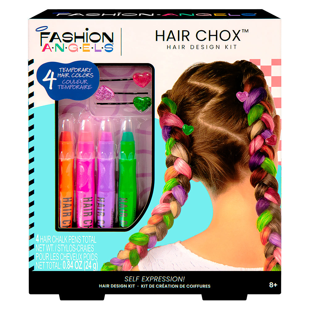 FASHION ANGELS - HAIR CHOX - KIT DE CRÉATION DE COIFFURES - PAQUET DE 4