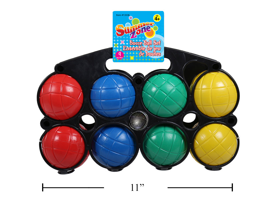 ENSEMBLE 9 PIÈCES DE BOULES DE PÉTANQUE COLORÉES JCJÉTÉ22