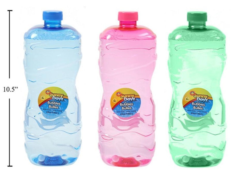 LARGE BOTTLE OF BUBBLE SOLUTION ASST – 1.89 L (63 OZ) (WAS #707677 PLAYGO)