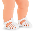 COROLLE - SANDALES BLANCHES POUR POUPÉE 14" (36CM)