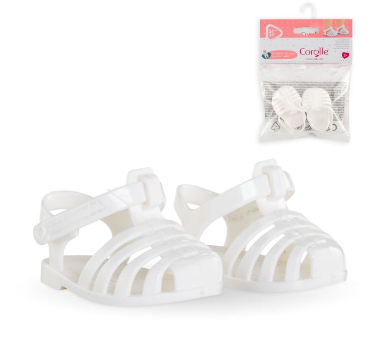 COROLLE - SANDALES BLANCHES POUR POUPÉE 14" (36CM)
