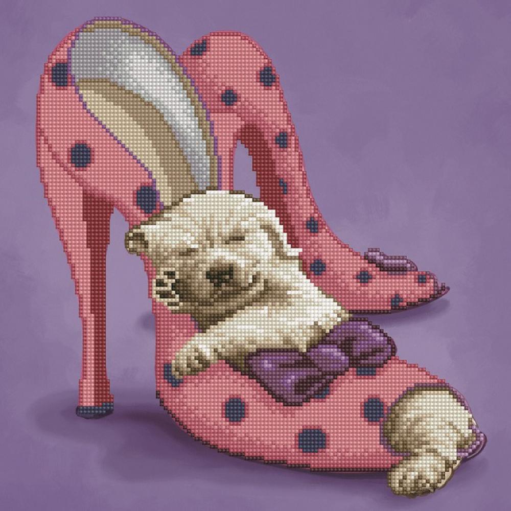 *** // DIAMOND DOTZ - PUPPY IN HIGH HEEL - DIAMOND PAINTING