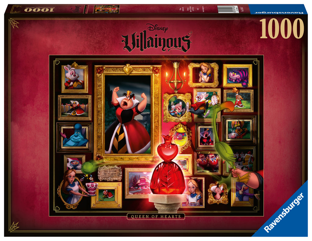 // RAVENSBURGER JIGSAW PUZZLE 1000 PIECES - DISNEY VILLAINOUS QUEEN OF HEARTS #15026 (NOW #12001111)