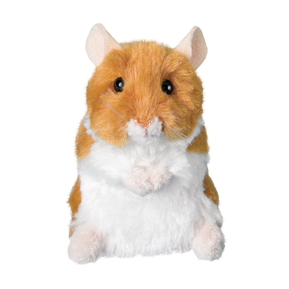 PELUCHE - HAMSTER CARAMEL ET BLANC (5")(13CM)