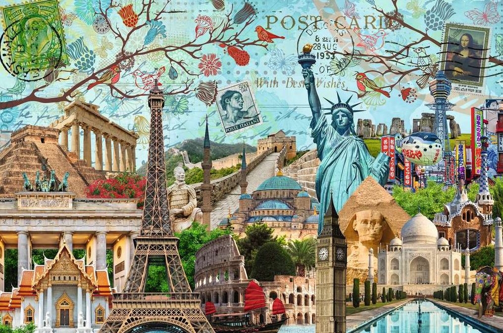 RAVENSBURGER CASSE-TÊTE 5000 PIÈCES - CARTE POSTALE DES MONUMENTS #17118
