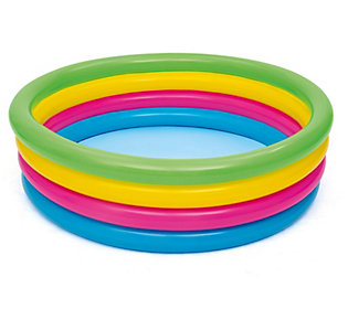PISCINE GONFLABLE À ANNEAUX COLORÉS GONFLABLE 62"X18"