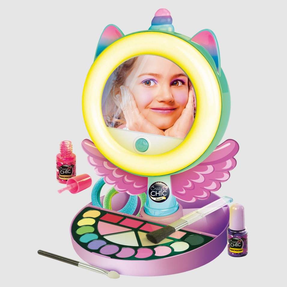 CLEMENTONI - CRAZY CHIC - ENSEMBLE DE BEAUTÉ MIROIR LICORNE