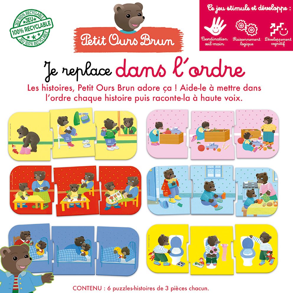EDUCA JEU JE REPLACE DANS L'ORDRE - PETIT OURS