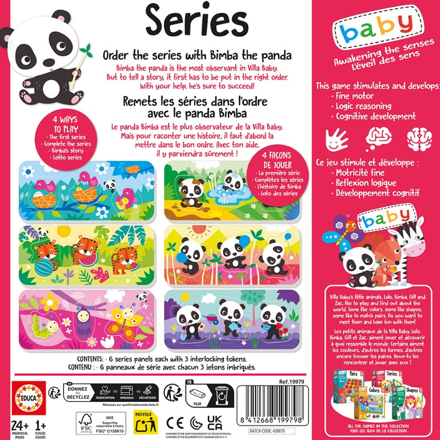 EDUCA - JEU BABY ORDONNE LES SÉRIES AVEC BIMBA LE PANDA