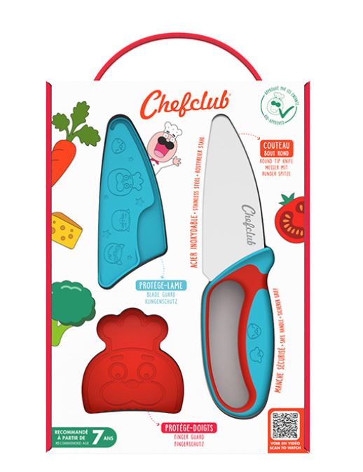 COUTEAU DU CHEF - BLEU ET ROUGE