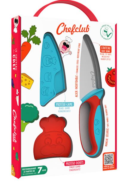 COUTEAU DU CHEF - BLEU ET ROUGE