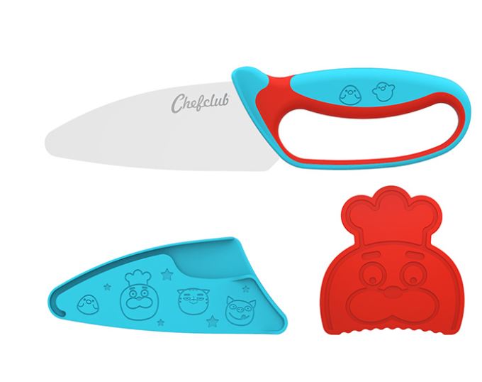 COUTEAU DU CHEF - BLEU ET ROUGE