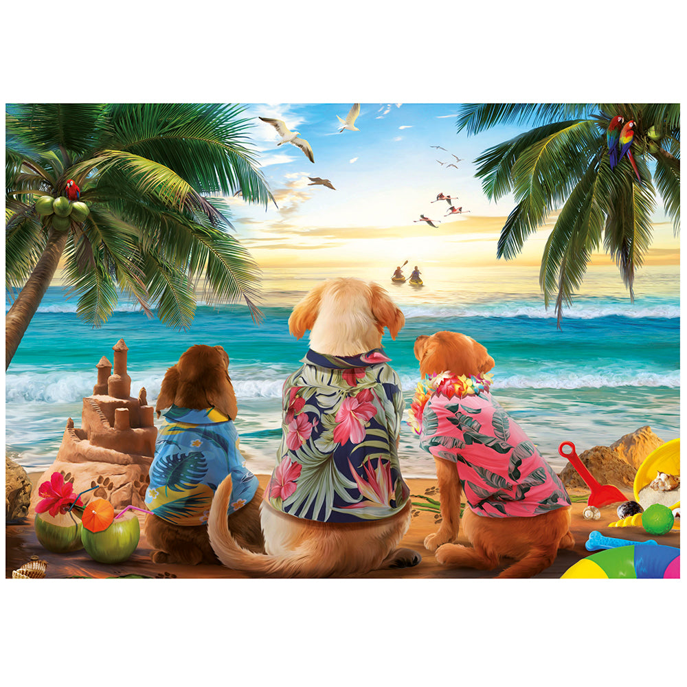 EDUCA CASSE-TÊTE 1000 PIÈCES - CHIENS SUR LA PLAGE #20291