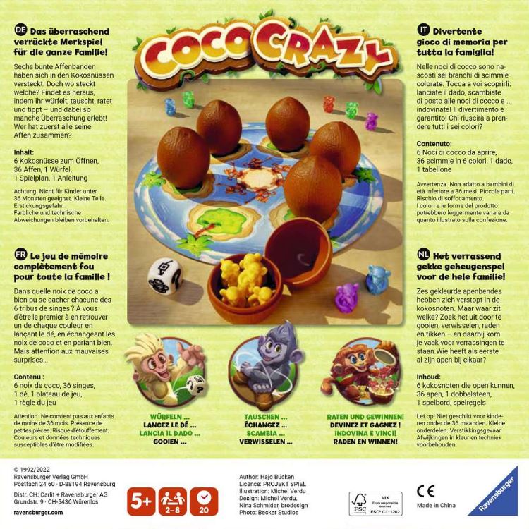 JEU RAVENSBURGER COCO CRAZY
