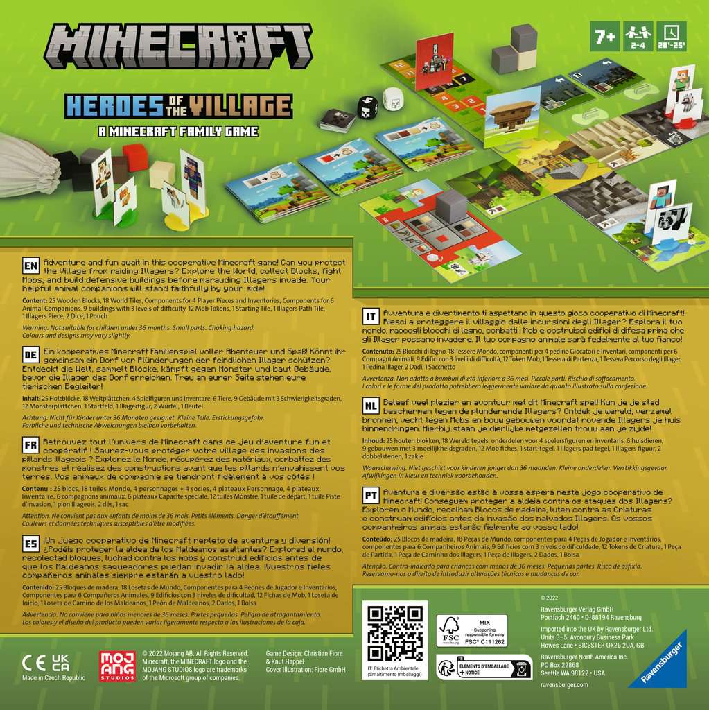 JEU RAVENSBURGER MINECRAFT - HEROES OF THE VILLAGE