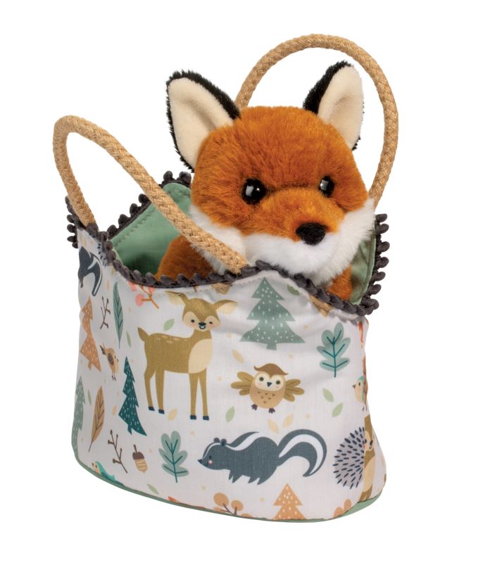 SACOCHE DE LA FORÊT ET PELUCHE DE RENARD 6.5" (17 CM)