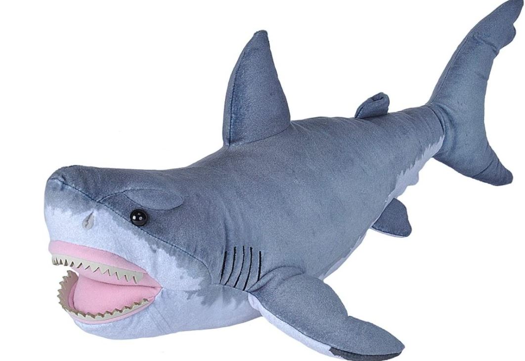 GREAT WHITE SHARK PLUSH WITH OPEN MOUTH 20" (50 CM)