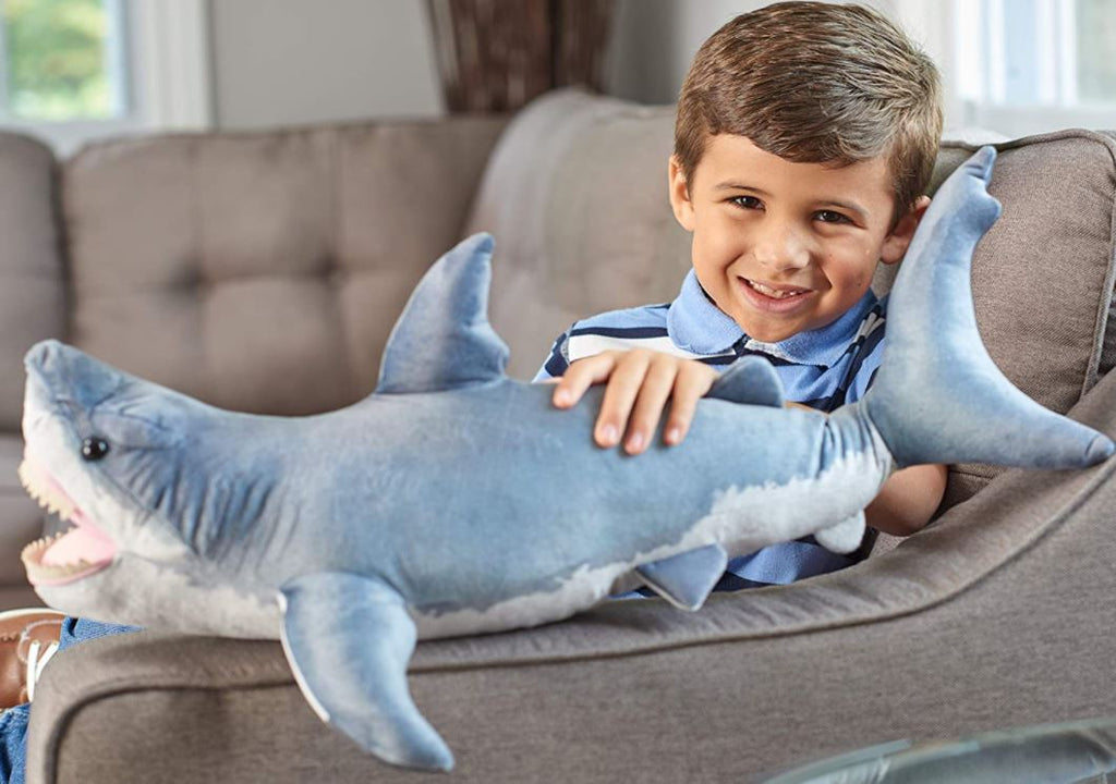 GREAT WHITE SHARK PLUSH WITH OPEN MOUTH 20" (50 CM)