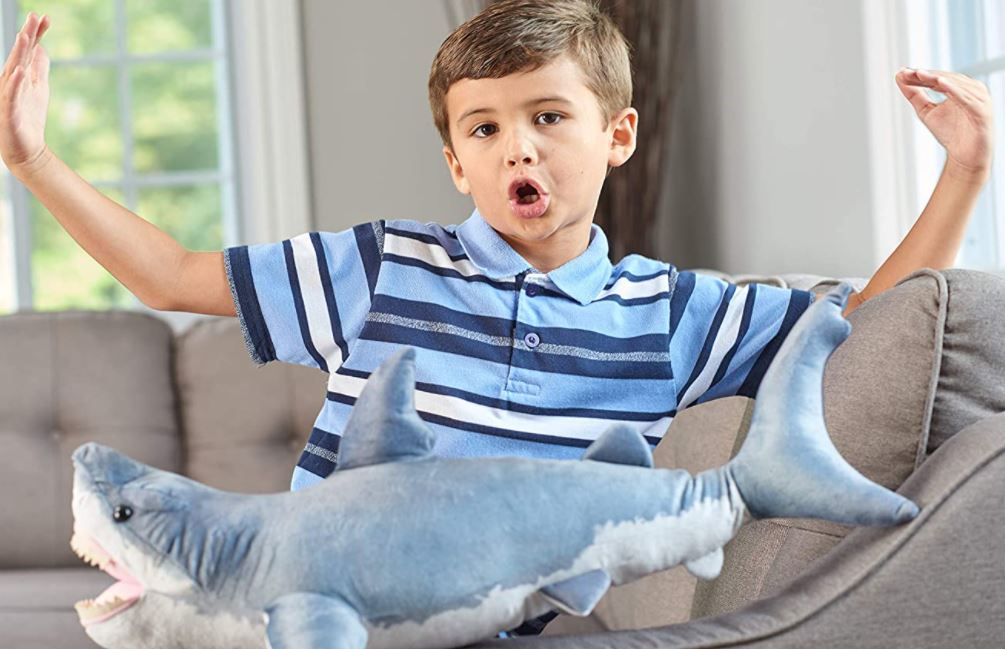 GREAT WHITE SHARK PLUSH WITH OPEN MOUTH 20" (50 CM)