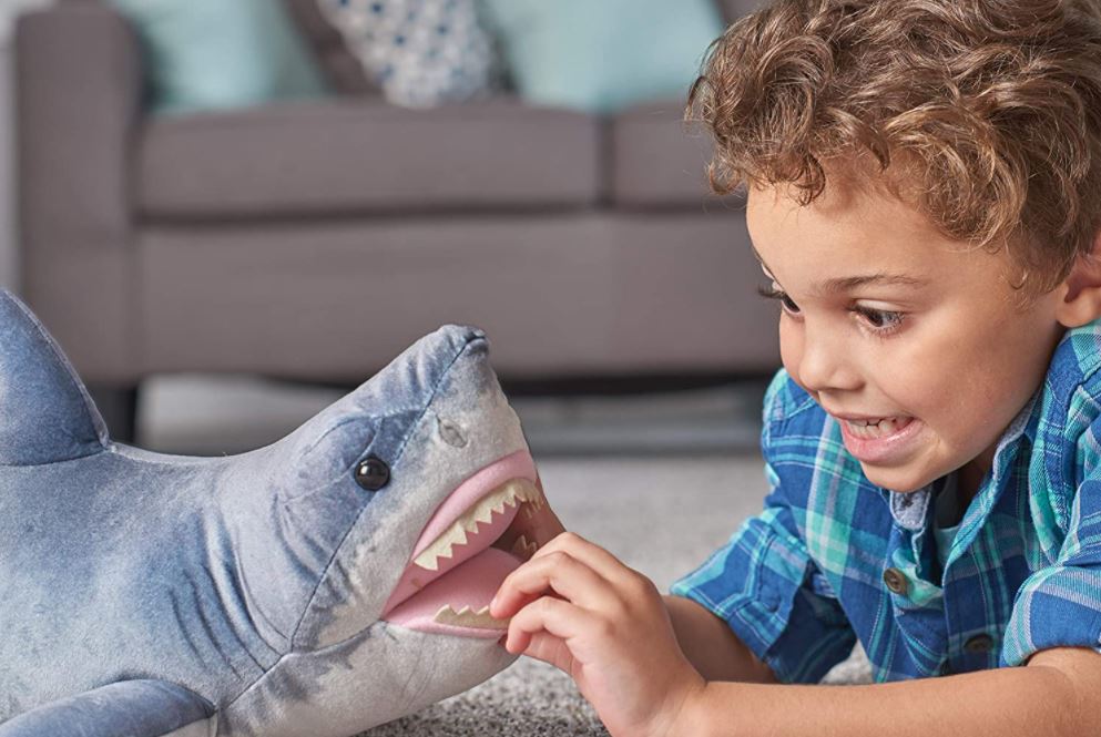 GREAT WHITE SHARK PLUSH WITH OPEN MOUTH 20" (50 CM)