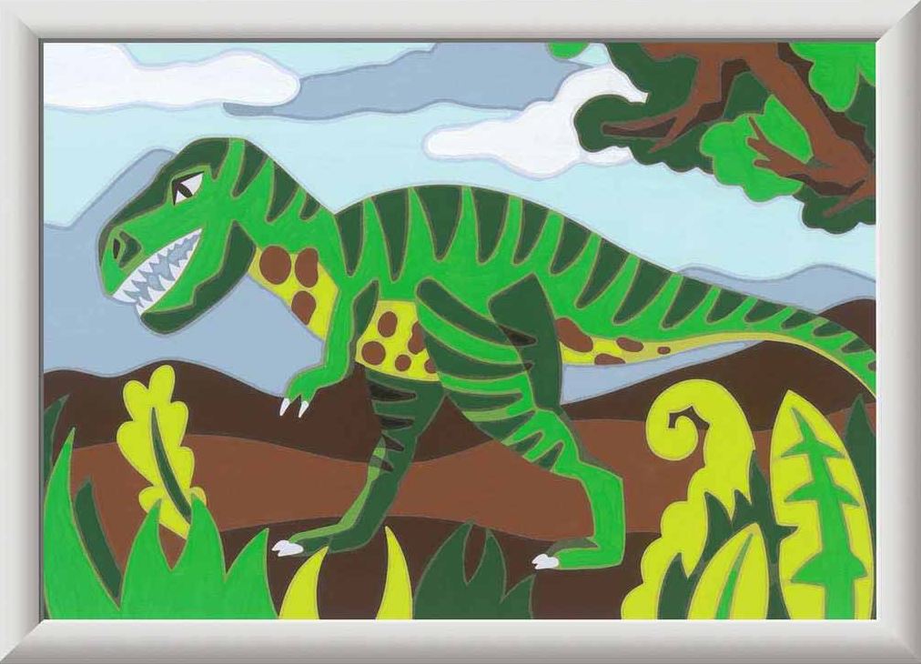 PEINTURE À NUMÉROS CREART RAVENSBURGER - DINOSAURE - 5" X 8" MINI