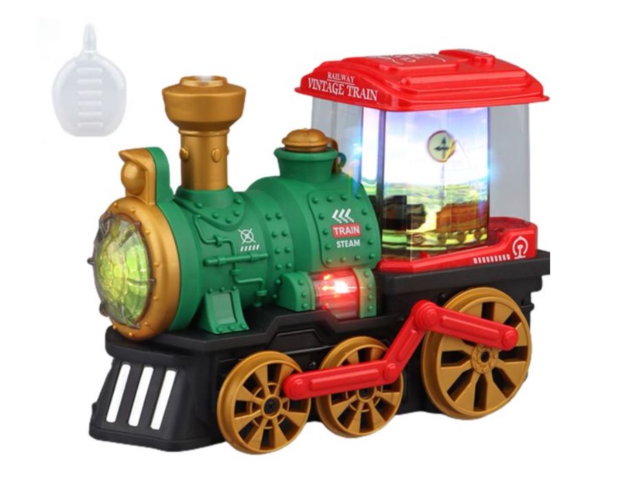 TRAIN ÉLECTRIQUE À VAPEUR AVEC SONS ET LUMIÈRES