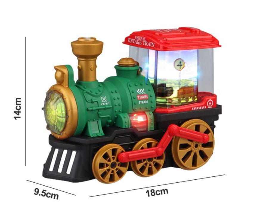 TRAIN ÉLECTRIQUE À VAPEUR AVEC SONS ET LUMIÈRES