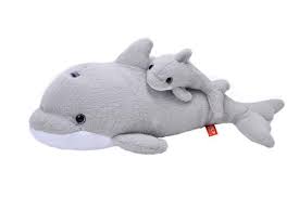 PELUCHE MAMAN ET BÉBÉ DAUPHIN - WILD REPUBLIC
