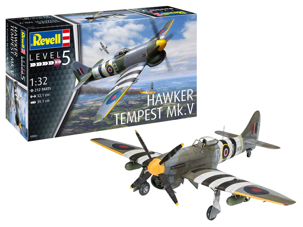 *25 MODEL TO GLUE - HAWKER TEMPEST V 1/32 LEVEL 5