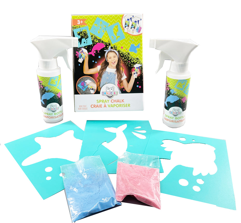 DANAPLAY - SPRAY CHALKS SET WITH STENCILS