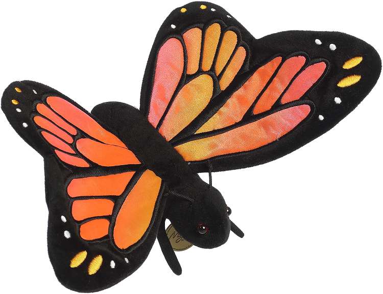 PELUCHE AURORA MIYONI - PAPILLON MONARQUE 13"