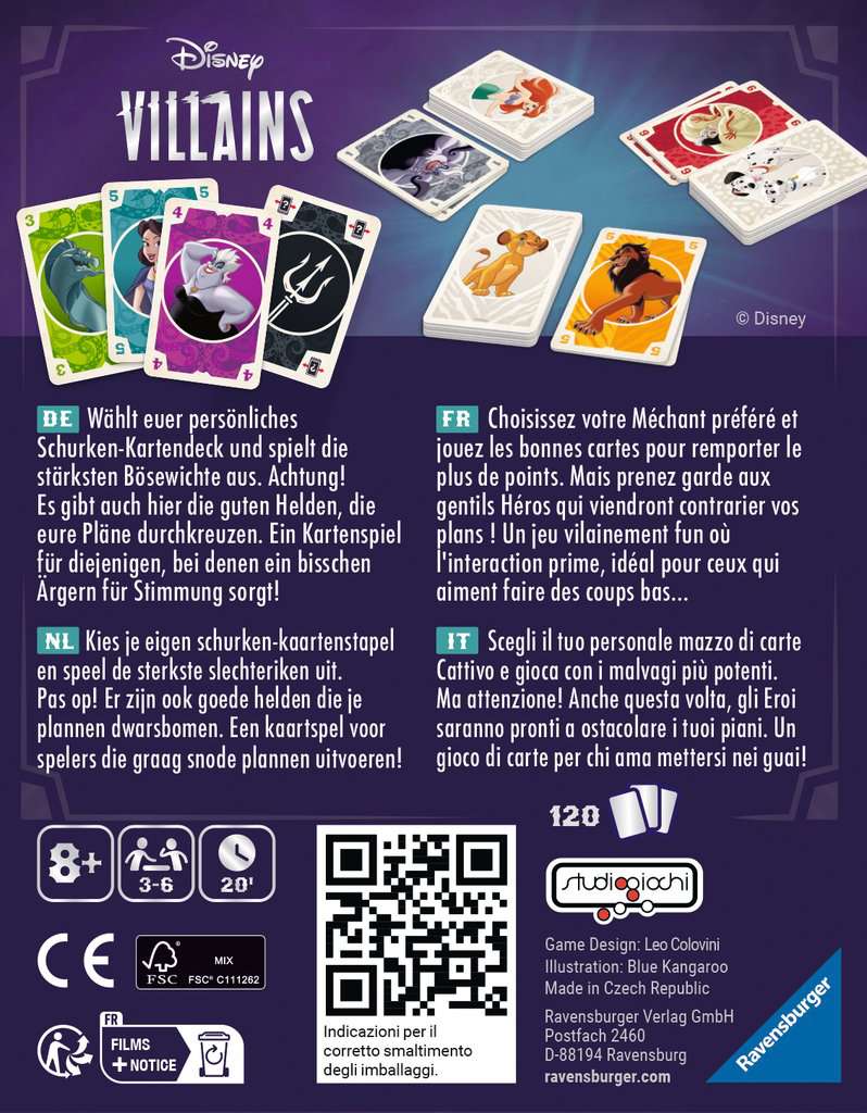RAVENSBURGER GAME - VILLAINOUS THE CARD GAME