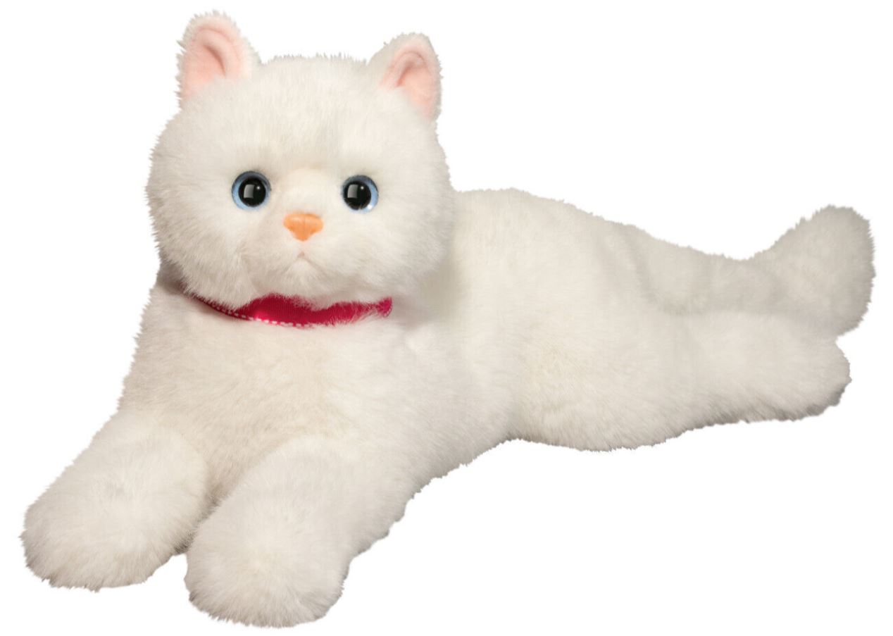 PLUSH TOY - WHITE DLUX CAT 15"